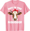 Don't Talk To Me Designz Not In The Mood Sarcastic Heifer Dairy Cow Midwest Farmer T-Shirt - Pink