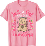 Hamster Just a Girl Who Loves Hamsters T-Shirt - Pink