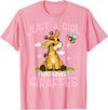 Funny Giraffe Gifts & Designs Just A Girl Who Loves Giraffes Cute Baby Giraffe T-Shirt - Pink