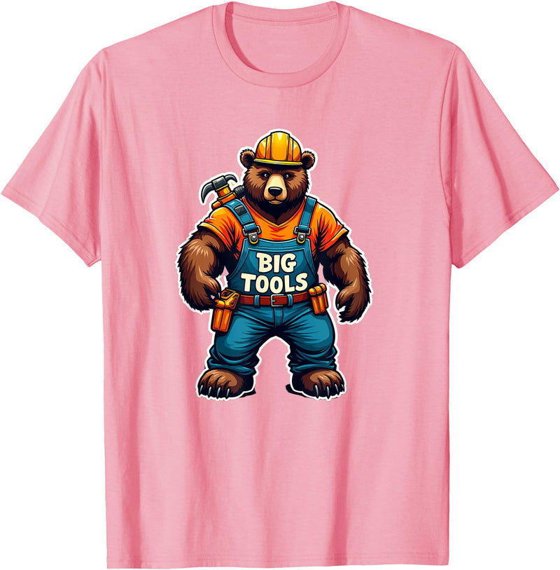 Jay Moe Design I Love Muscle Bear Funny Gay Big Tools LGBTQ Pride Vintage T-Shirt - Pink