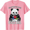 Grandio Design Cute Funny Animal Lover Gifts Panda Bocce Ball All I Want To Do Is Cute Funny Bear Player T-Shirt - Pink