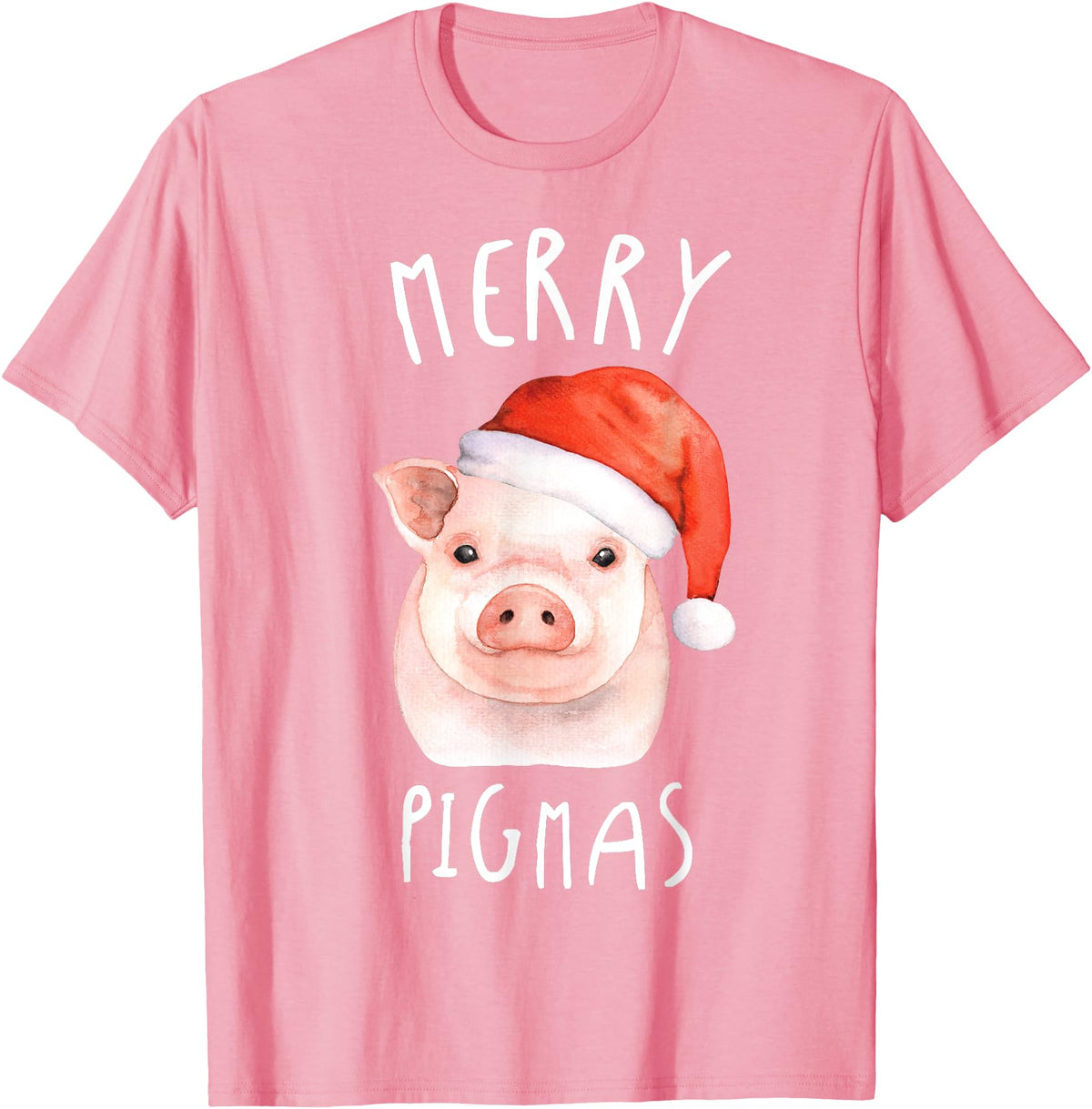 Guinea Pig Christmas T-Shirt Christmas Pig T-Shirt Kids Gift Merry Pigmas T-Shirt - Pink