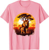 Safari Animal Art Lion Wildlife Safari Tiger African Animal Lovers Savanna T-Shirt - Pink