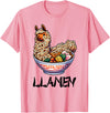 Alpaca LLama Lama Llamen Ramen Chinese Food Llamen Noodles Chinese Food Alpaca Llama Lover T-Shirt - Pink