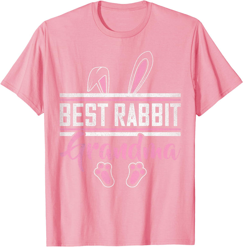 Best Rabbit Grandma Ever Bunny Grandma T-Shirt in Pink