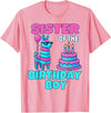 gaming gamer Birthday Llama Pinata Family Apparel Sister Birthday Boy Llama Pinata Party family mathing women T-Shirt - Pink