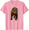 Bear Tees Grizzly Bear Vintage Graphic T-Shirt T-Shirt - Pink