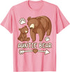 auntie bear tee shirt, aunt bear t-shirts womens Auntie bear tshirt, aunt bear t shirt for women T-Shirt - Pink