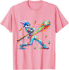 Funny Dripping Drip Rabbit Bunny Baseball Easter Men Boy Kid T-Shirt (Black) in Pink