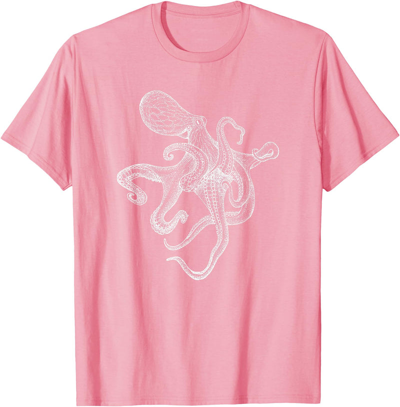 Threadrock Octopus Ocean Marine Fish Lover T-Shirt - Pink