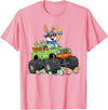 Easter Day Bunny Monster Truck Eggs Cool Rabbit Men Boys Kid T-Shirt in Pink