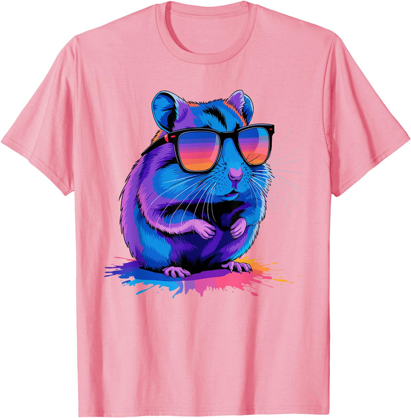 Cute Hamster Costume for Men Women Kid Hamster Lover Hamster T-Shirt - Pink