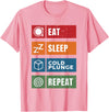 Polar Bear Plunge Cold Plunge Tub Accessories Eat Sleep Cold Plunge Repeat Funny Ice Bath Enthusiast Men T-Shirt - Pink