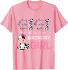 Cow Birthday Cow Lover Gifts For Family Men Woman Gigi of The Birthday Girl Farm Cow Grandma Matching Family T-Shirt - Pink