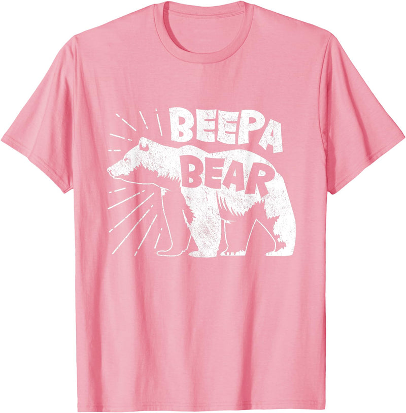 Mens Beepa Bear T-Shirt Father's Day Tee T-Shirt - Pink