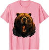 Forest Animal Art Bear Portrait Art Work Wildlife Animal Lovers Forest Motif T-Shirt - Pink