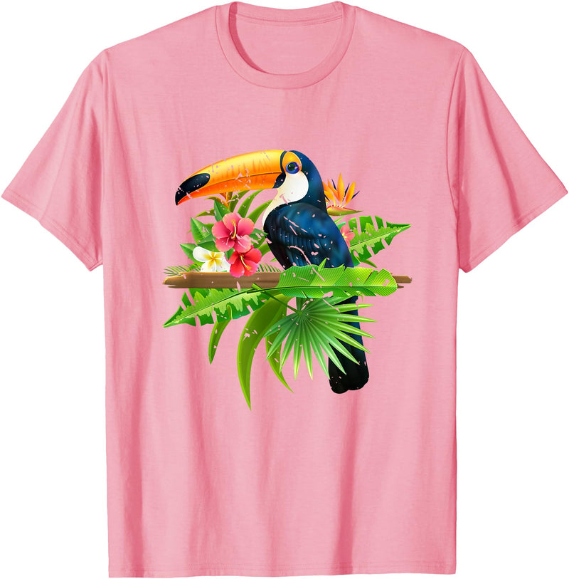 Toucan Bird Ornithologist Gift Idea Tropical Birds Exotic Summer Animal Toucan T-Shirt - Pink