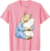 Funny Sleepy Llama Animal Lovers Pajama Llama Sleeping in Cute Pajamas Sleep T-Shirt - Pink