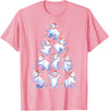 White Giant Christmas Tree Lights Santa Hats Polar Bear Christmas Tree Funny Ice Bear Holiday T-Shirt - Pink