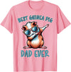 Funny Guinea Pig Daddy Cute Guinea Pig Designs Guinea Pig Dad Funny Guinea Pig T-Shirt - Pink