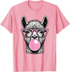Llama Lovers Funny Animal Tee for Men Women & Kids Cute Llama Shirt for Women Funny Llama Lovers T-Shirt - Pink