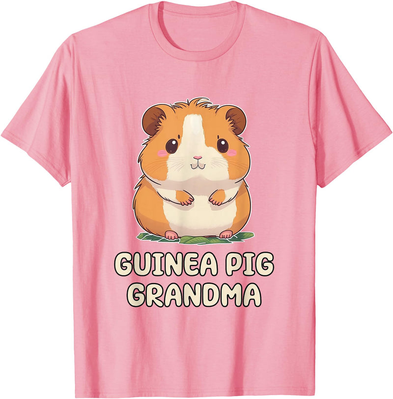 Best & Fun Guinea PIg Designs Funny, Cute Guinea Pig Grandma Grandmother Nana T-Shirt - Pink