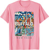 Buffalo New York Waterfront Wonder Buffalo New York NY Waterfront Wonder SD391 T-Shirt - Pink