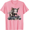 Turntable DJ Music Animals Pig Music DJ Turntable DJ Pig Techno House Music Dance Club T-Shirt - Pink