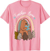 Thank You Teacher Appreciation Gifts Teacher Bear Reading Appreciation Teacher Graphic T-Shirt - Pink