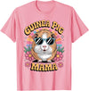 Guinea Pig Rodents Lover Mom Mother'S Day Guinea Pig Mama Floral Vintage 60s 70s Sunglasses T-Shirt - Pink