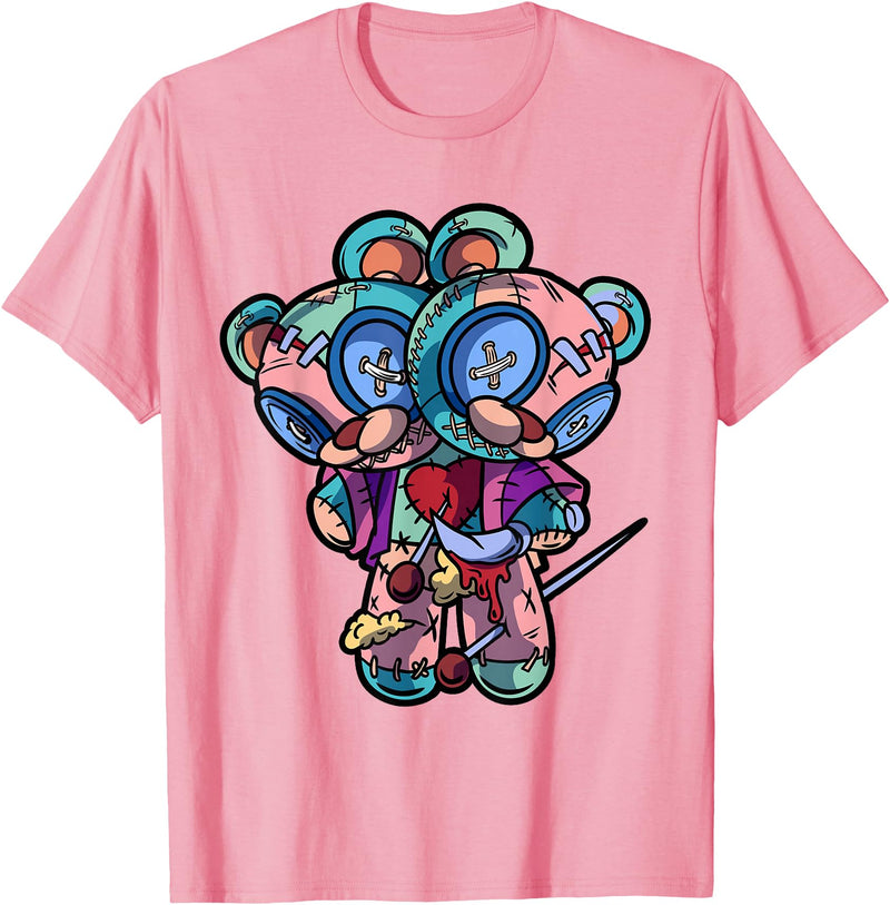 Voodoo Teddy Bear by - Sugar Kai Pastel Goth Two Headed Teddy Bear Voodoo Doll For Men T-Shirt - Pink