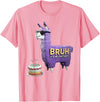 Llama Pinata Birthday Clothing Family Party Bruh Its My Birthday Llama Pinata Boy Girl Family Party Bday T-Shirt - Pink