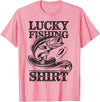 My Lucky Fishing Shirt Youth Teen Boys Bass Fish Men My Lucky Fishing Shirt Boy Youth Funny Fisherman Toddler T-Shirt - Pink