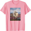 Dee Claire Art & Designs Polar Bear Summer Wildflower Meadow Nature Artwork T-Shirt - Pink