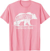 Vintage Yellowstone Retro Tees Tanks Tops Grizzly Bear Yellowstone National Park Est. 1872 T-Shirt - Pink