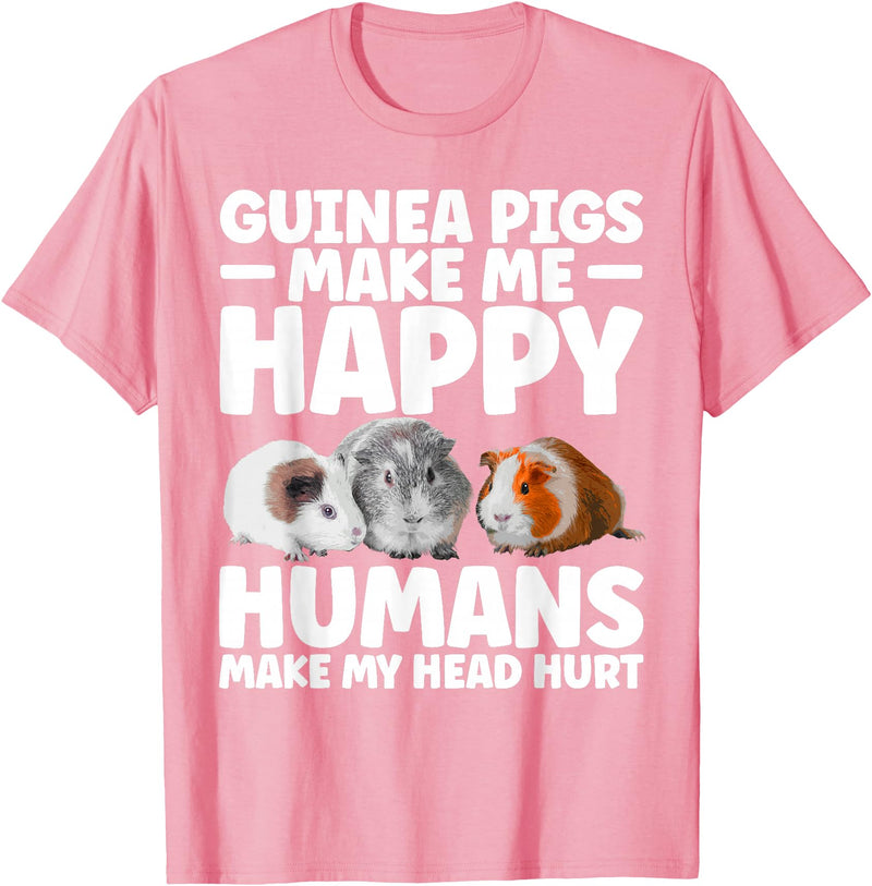 Guinea Pig Gift Guinea Pig Accessories & Stuff Funny Guinea Pig Clothes Men Women Rodent Guinea Pig Lover T-Shirt - Pink