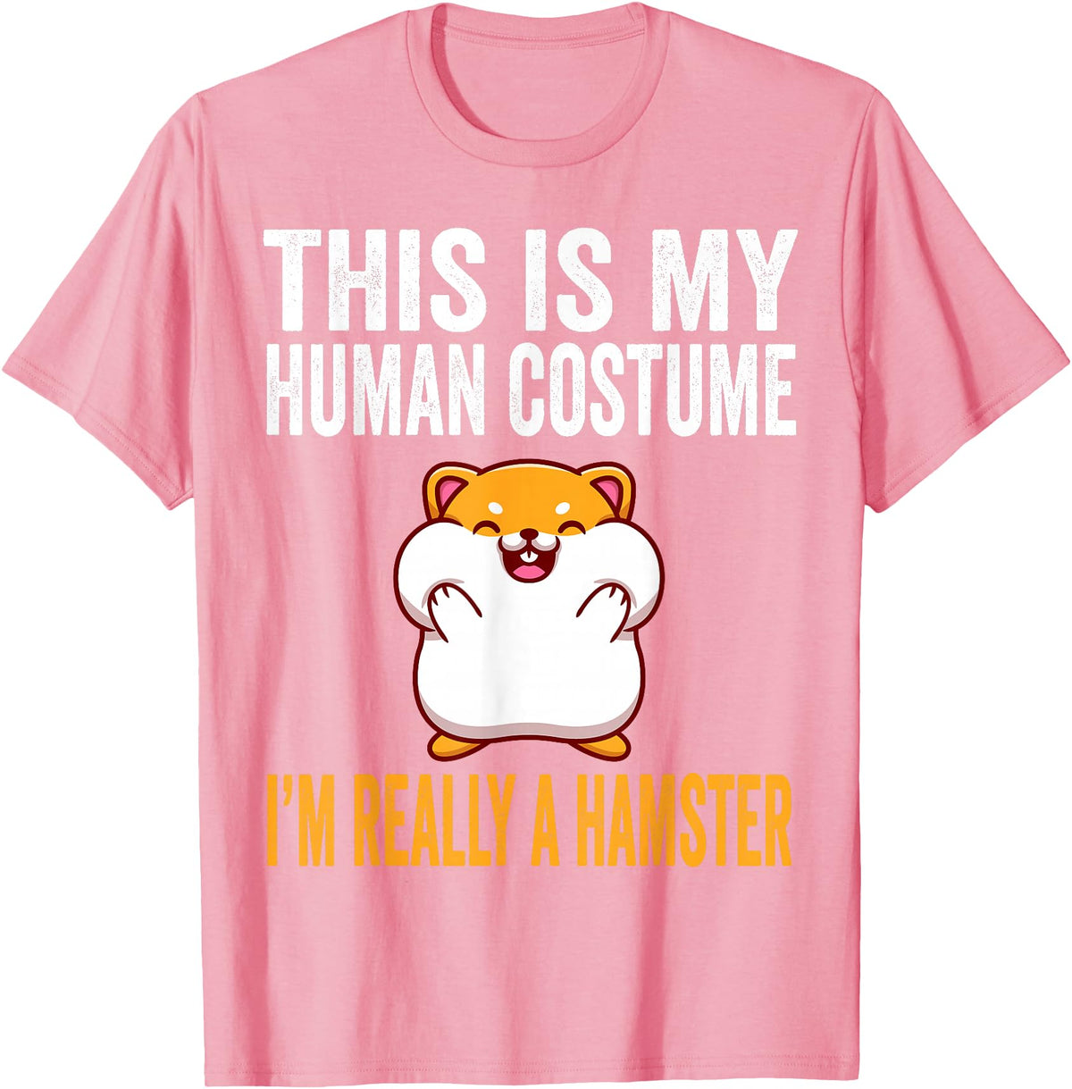 This is My Human Costume I'm Really A Hamster Halloween Kids T-Shirt - Pink
