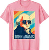 President John Adams Tees 4th Of July John Adams President Retro Patriotic T-Shirt - Pink