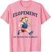 Funny Bear Running Autism Support Squad Autism Neurodiversity Bear Elopement The Unexpected Workout T-Shirt - Pink