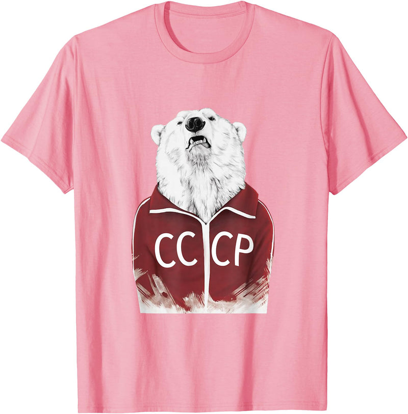 Check out my other RUSSIA T-shirts Russian Bear T-shirt Russia Shirt CCCP Soviet Union USSR Tee T-Shirt - Pink