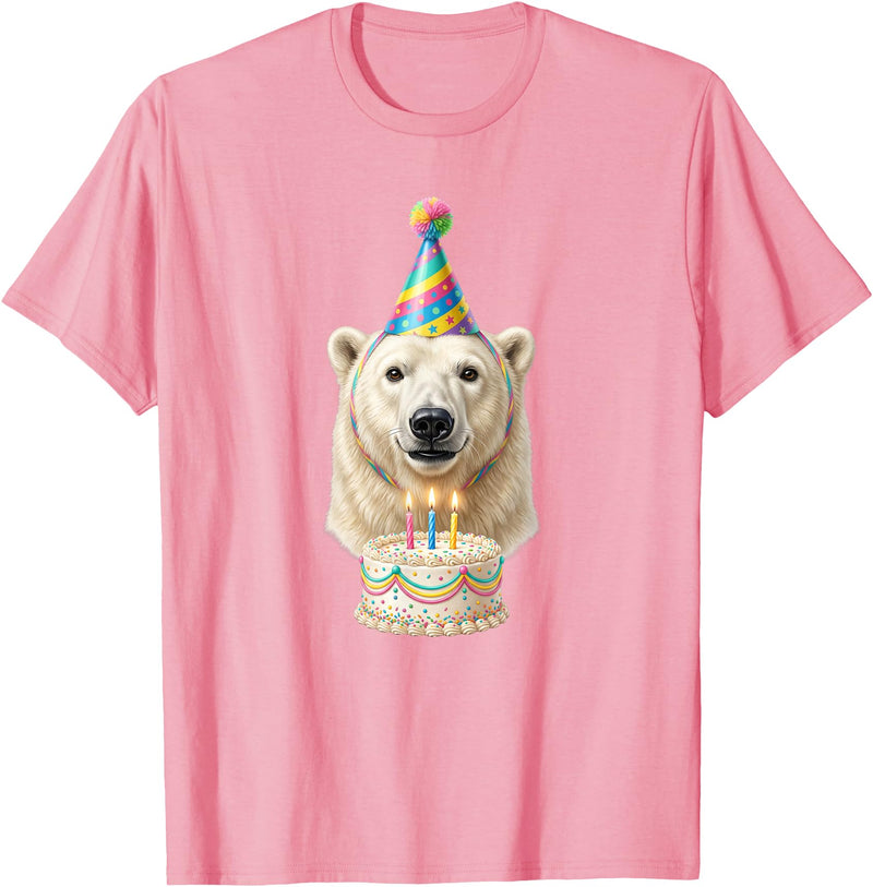 Birthday Party Polar Bear Polar Bear Birthday T-Shirt - Pink