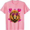 Wowsome! Valentines Day Lion Funny Lion Lover T-Shirt - Pink
