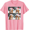 Xmas Guinea Pigs Santa Animal Selfie Men Women Guinea Pig With Santa Hat Christmas Guinea Pig Lover T-Shirt - Pink
