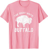 We Are Wildlife The Great White Buffalo T-Shirt Native American Inspired T-Shirt - Pink