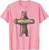 Cartba Real Estate Co. Bear-y Awesome Realtor Funny Real Estate Agent Saying T-Shirt - Pink