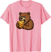 Chi City Designs Bear Eating Cheese T-Shirt - Pink
