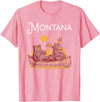 Montana Canoe TShirtz & More Montana Shirt Funny Canoe Moose Elk Bear Lake Canoeing T-Shirt - Pink