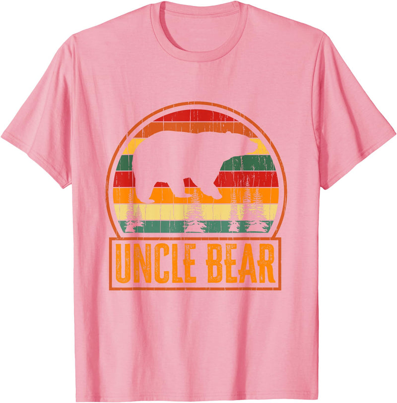 Aneisha Family Bear Matching Tee Uncle Bear Family Bear Matching T-Shirt - Pink
