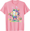 Dripping Tie Dye Rabbit Baseball Easter Bunny Men Boy Kid T-Shirt in Pink