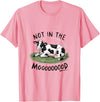 Funny Moody Cow Shirts Not In The Mood Funny Cow T-Shirt - Pink